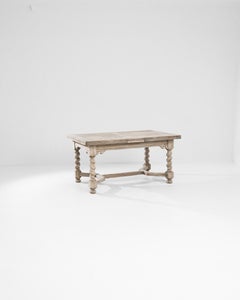Turn of the Century Belgian Oak Pull Leaf Dining Table
