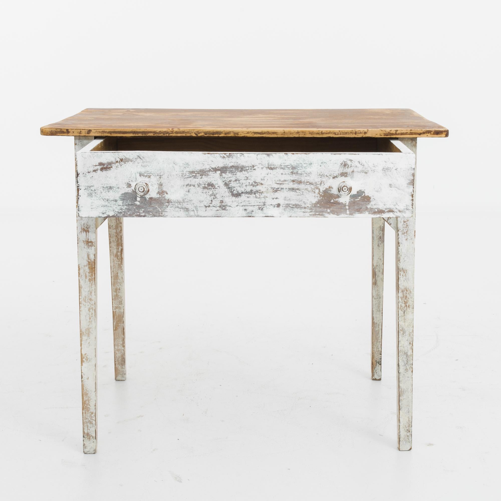 Rustic Turn of the Century Belgian Patinated Table For Sale