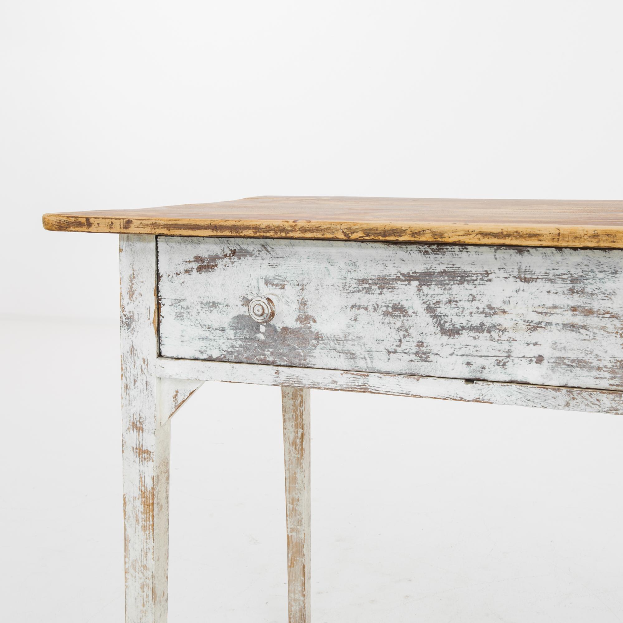 Wood Turn of the Century Belgian Patinated Table For Sale