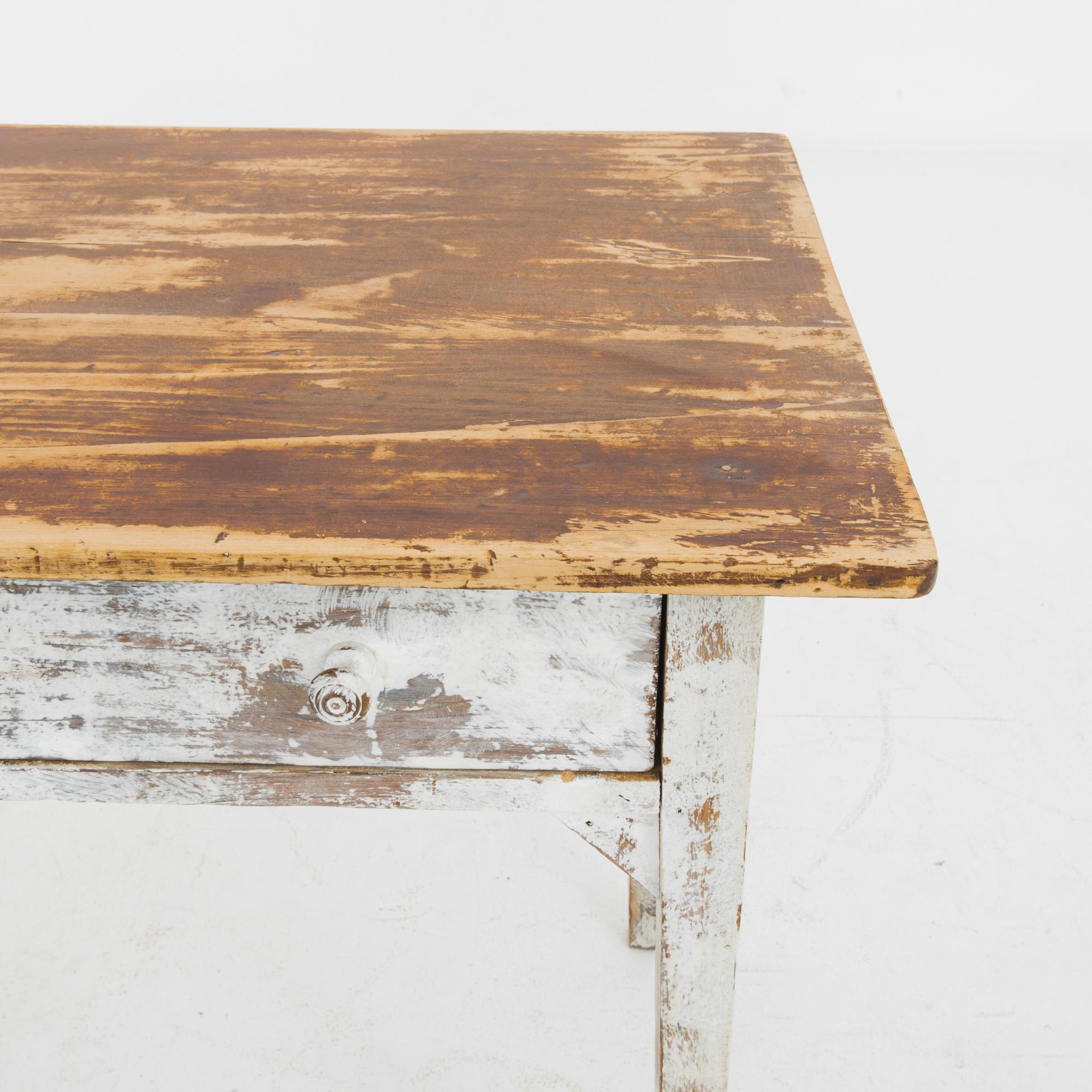 Turn of the Century Belgian Patinated Table For Sale 1