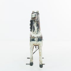Turn of the Century Belgian Wooden Horse on Stand