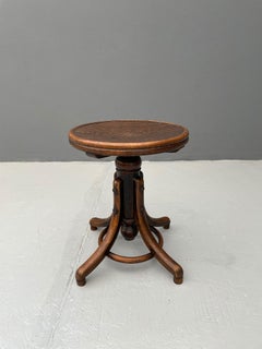 Turn-of-the-Century Bentwood Piano Stool, Early 20th Century