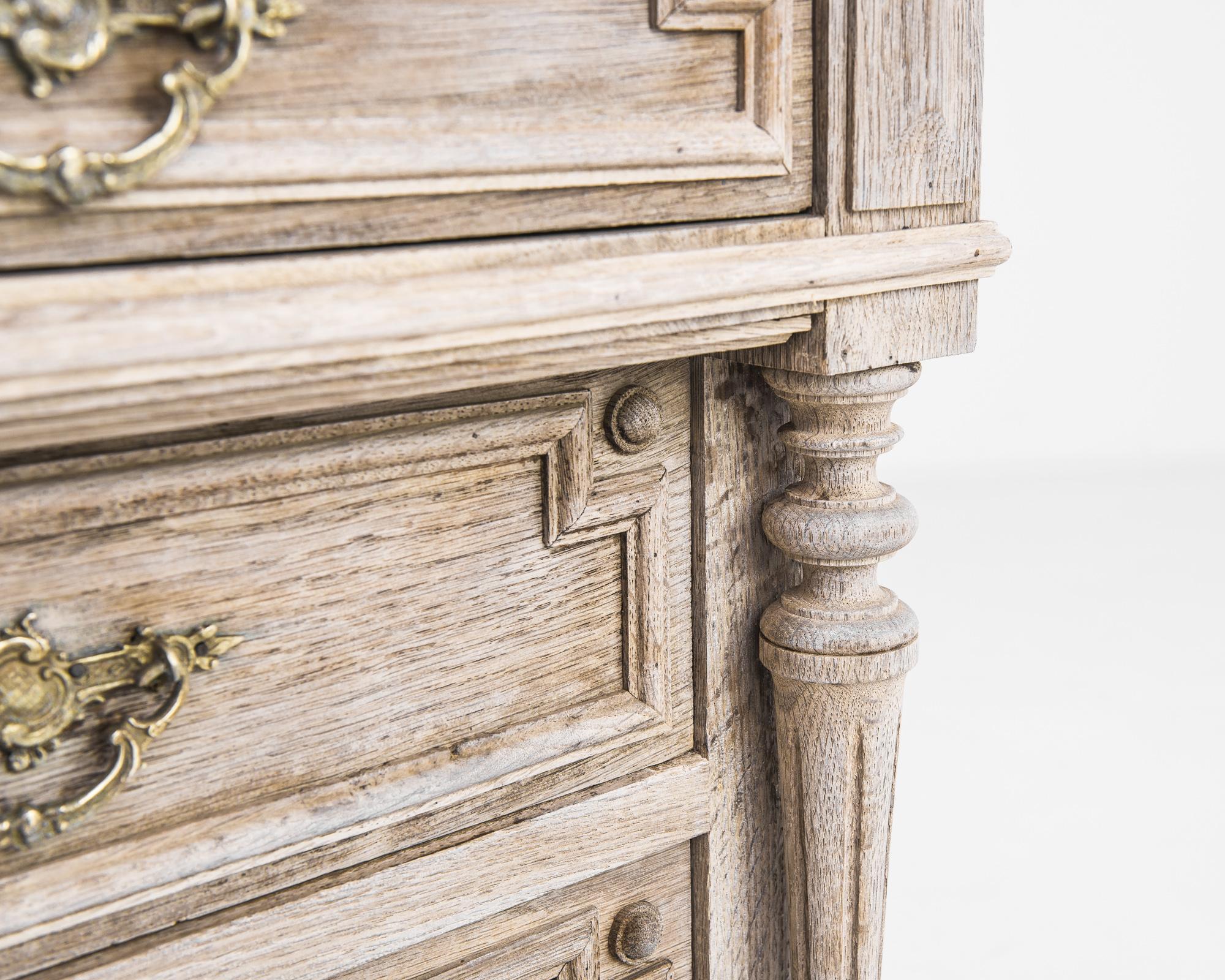Inizio XX secolo Cassettiera di fine secolo in Oak sbiancato in vendita