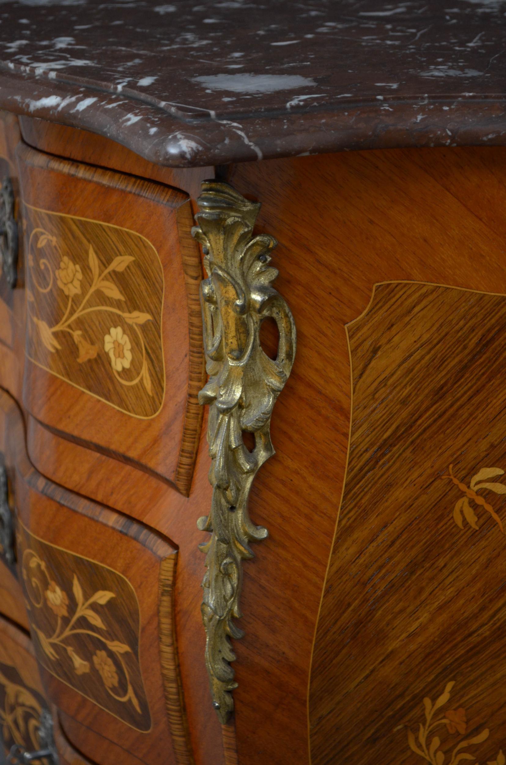 Turn of the Century Bombe Chest of Drawers For Sale 7