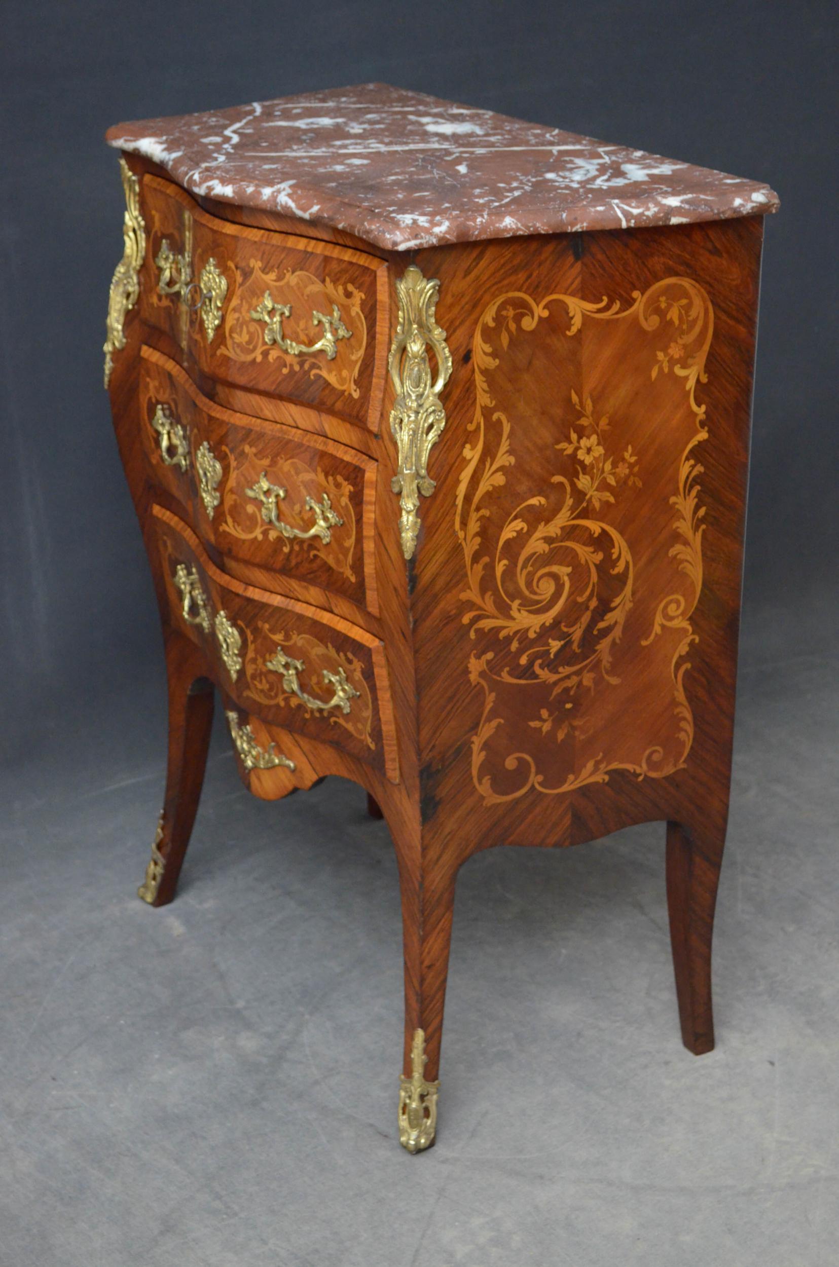 Turn of the Century Bombe Chest of Drawers For Sale 8