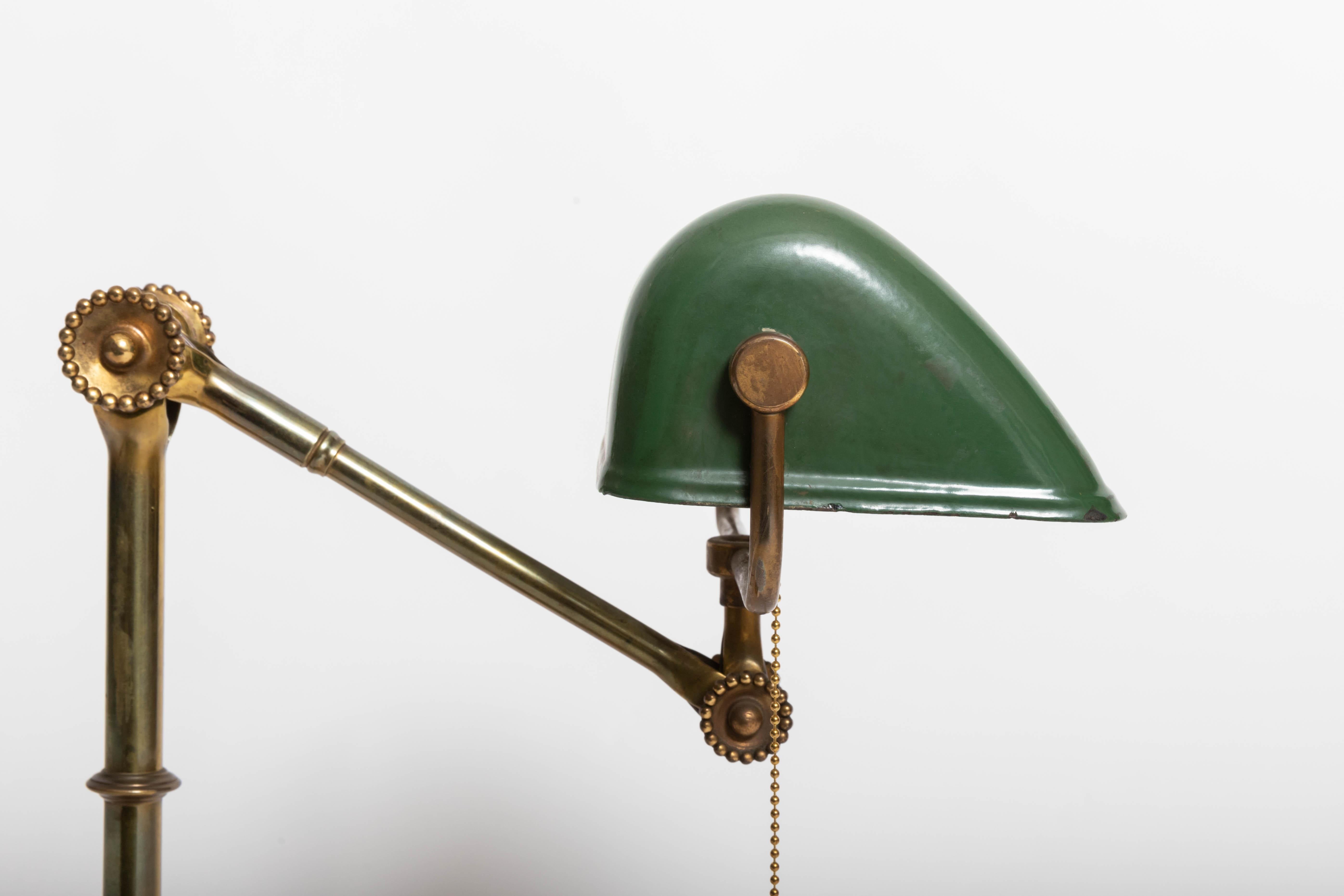 Turn-of-the-Century Brass Desk Lamp 2