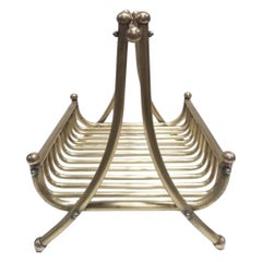 Turn of the Century Brass Newspaper Rack 1910s