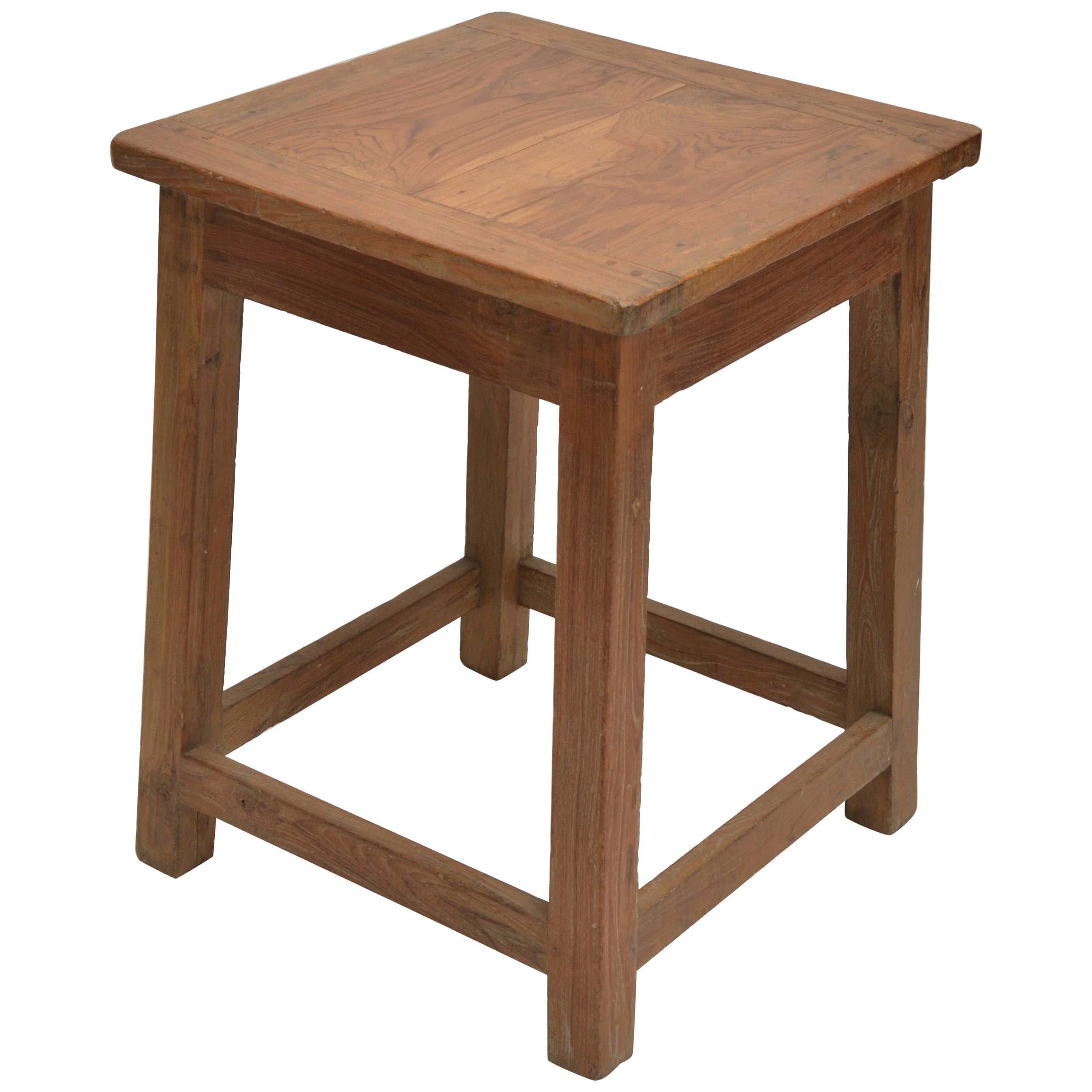 Turn of the Century British Colonial Teak Side Table, Rajasthan, circa 1900 For Sale