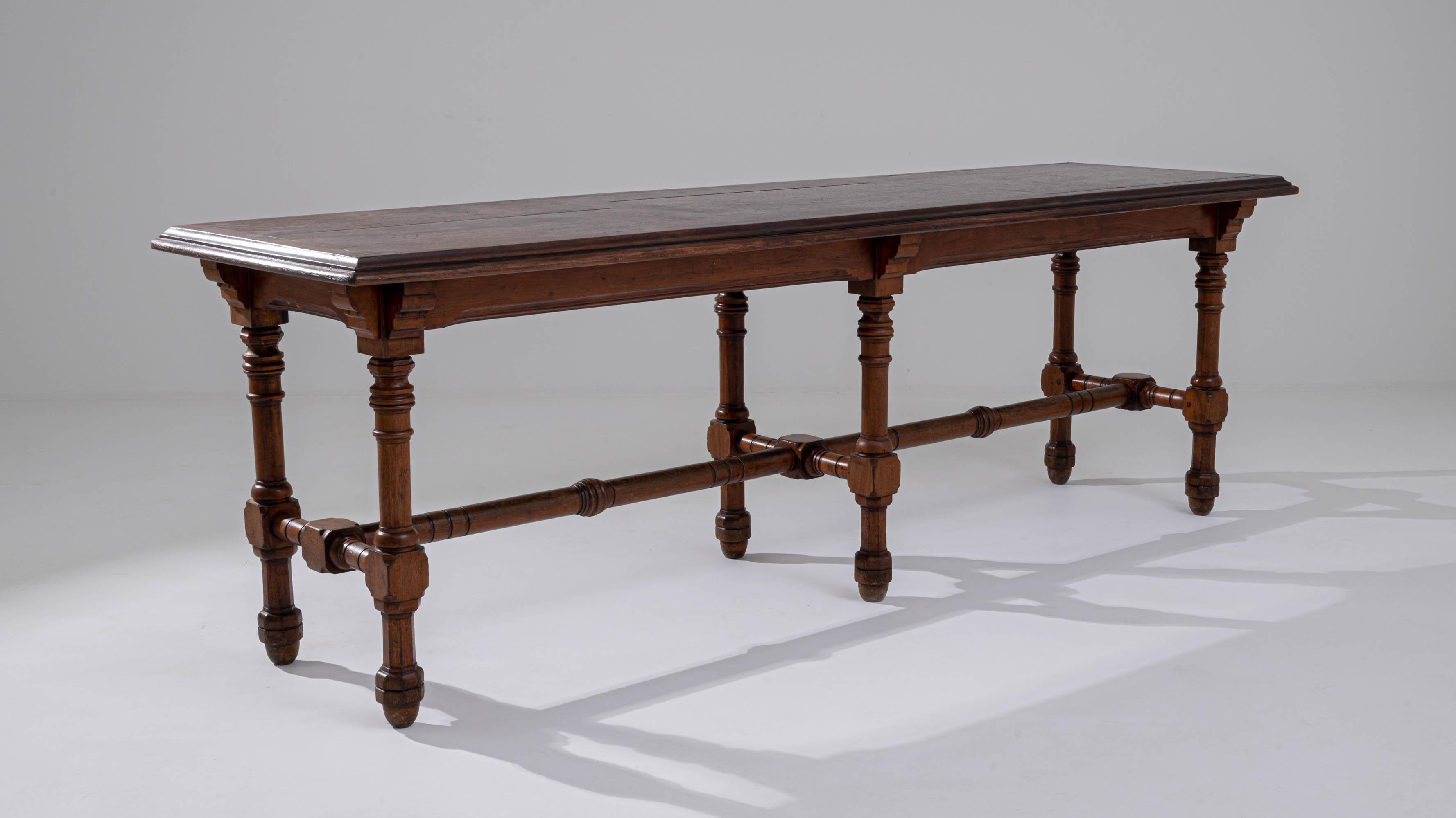 Turn of the Century British Wooden Console Table 1