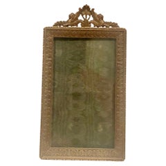 Antique Turn of the Century Bronze Small Picture Frame