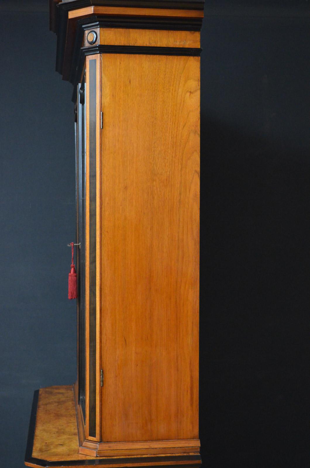 Turn of the Century Burr Walnut and Ebonized Bookcase 8