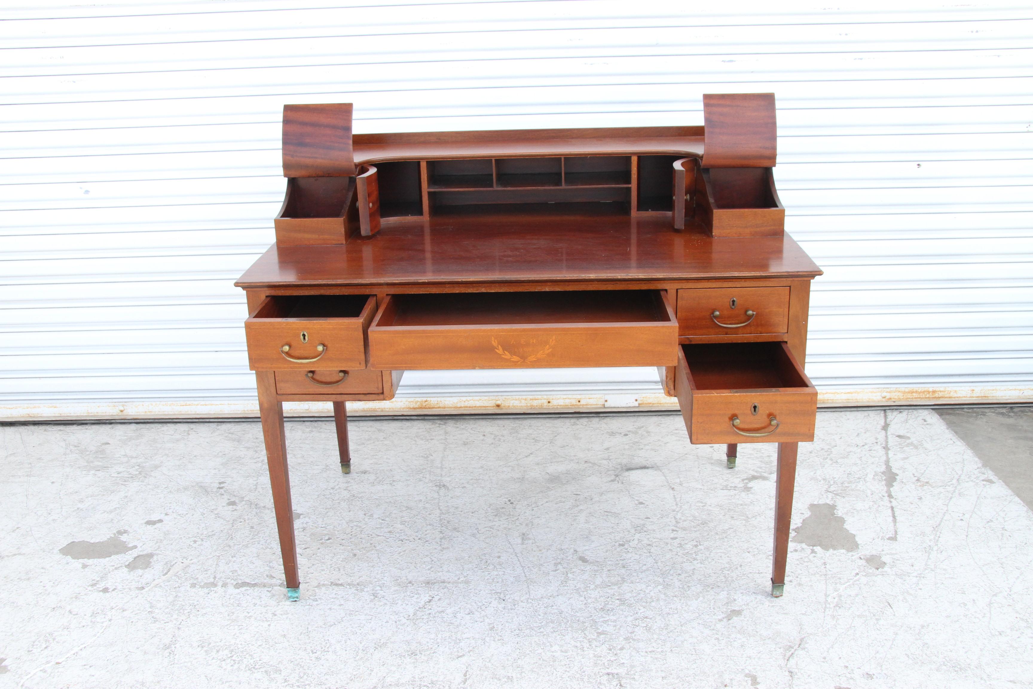 Turn of the Century Carlton House Desk In Good Condition For Sale In Pasadena, TX