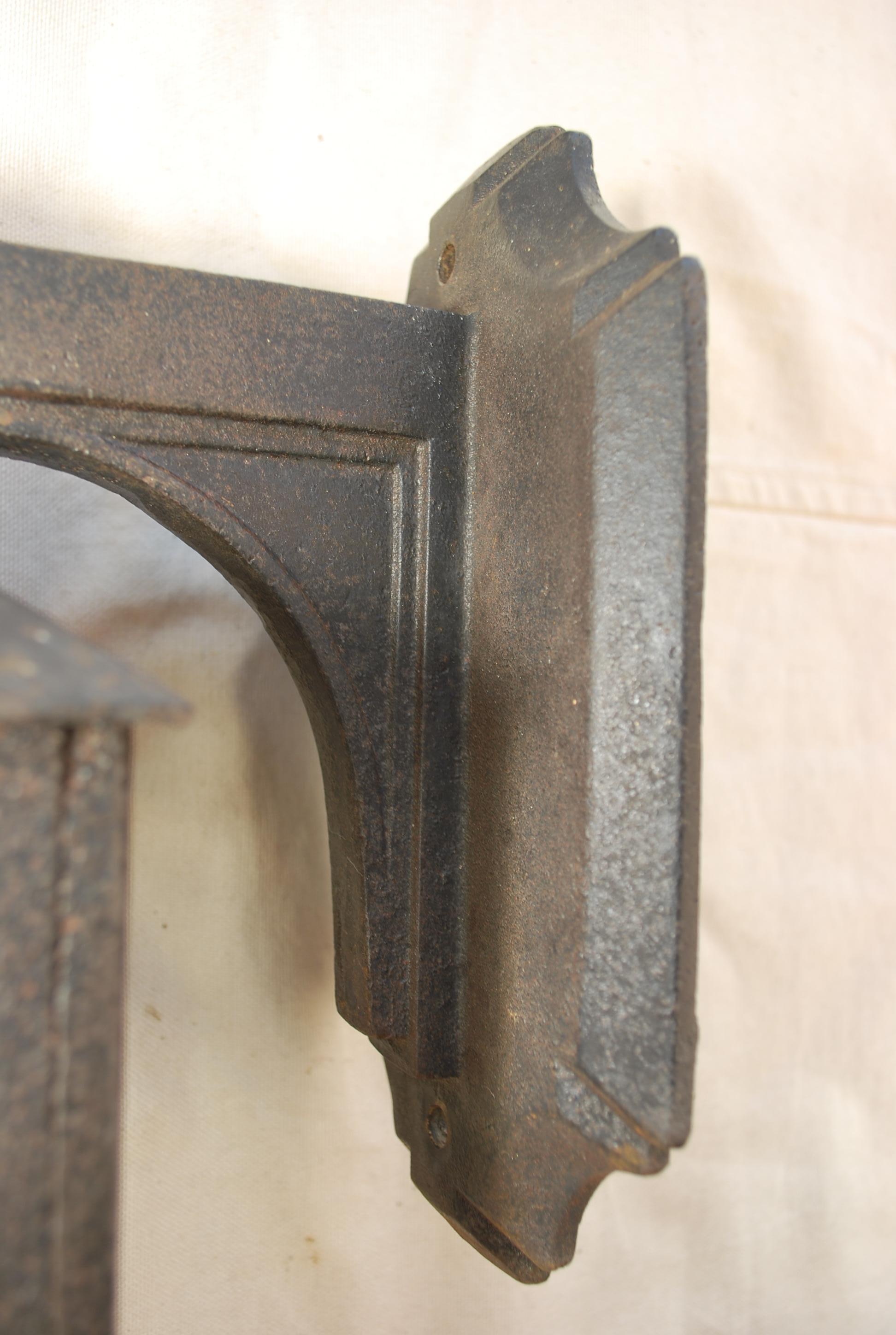 Turn of the century cast iron outdoor sconces For Sale 2