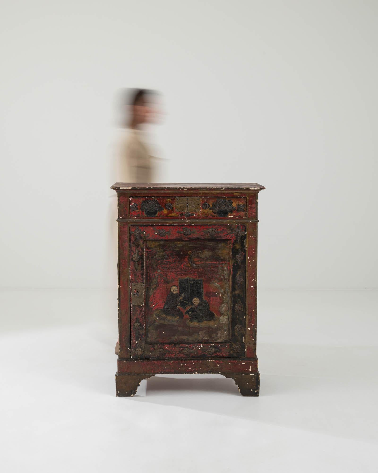Chinese Export Turn of the Century Chinese Patinated Wooden Buffet For Sale