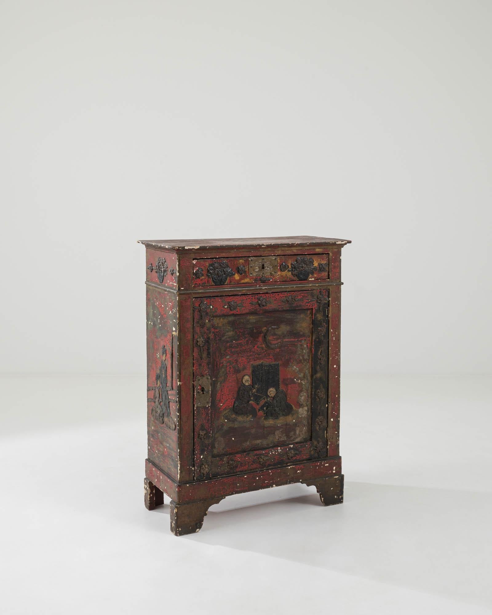 Early 20th Century Turn of the Century Chinese Patinated Wooden Buffet For Sale