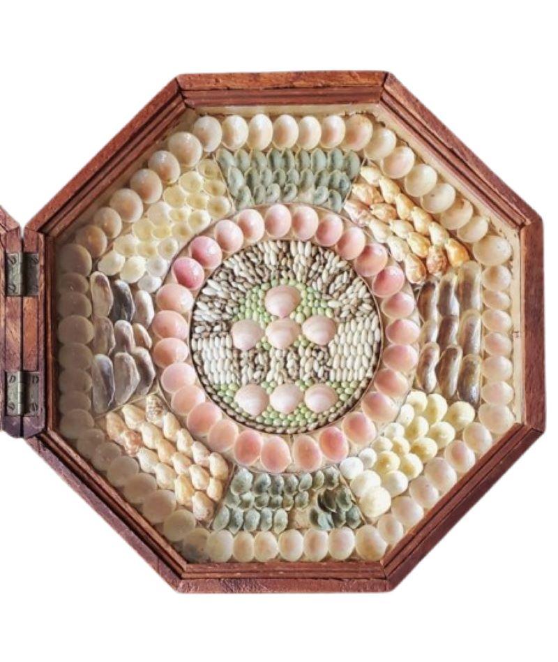 Folk Art Turn of the Century Double Sailor's Valentine