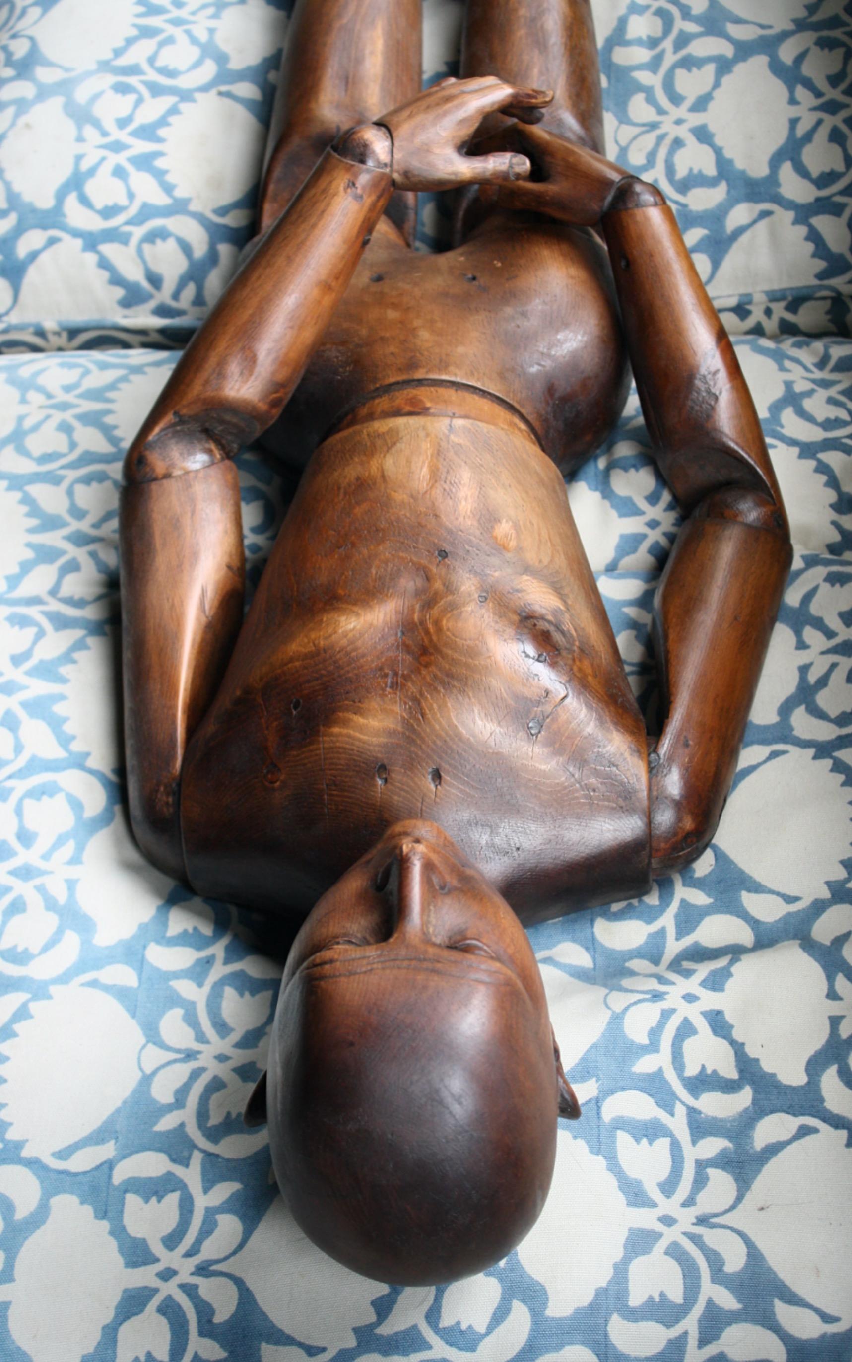 Turn of the Century Dutch Articulated Artist Lay Figure Mannequin Folk Art Curio 8