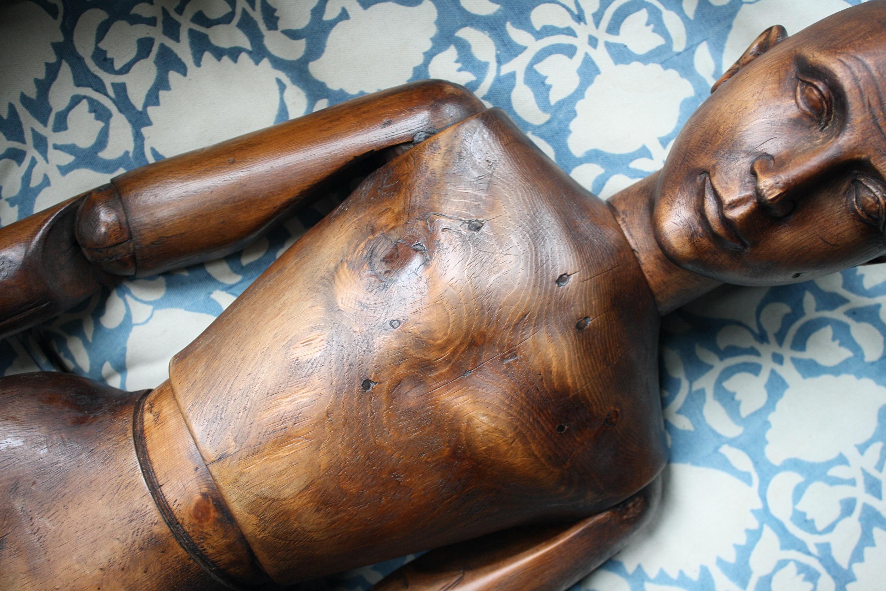 Turn of the Century Dutch Articulated Artist Lay Figure Mannequin Folk Art Curio 10