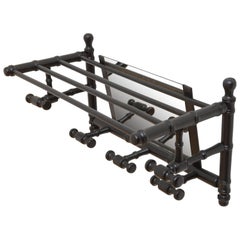 Antique Turn of the Century Ebonized Coat Hooks