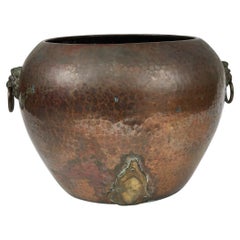 Turn of the Century English Hammered Copper Planter