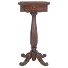 Antique Turn of the Century French Columnar Side Table