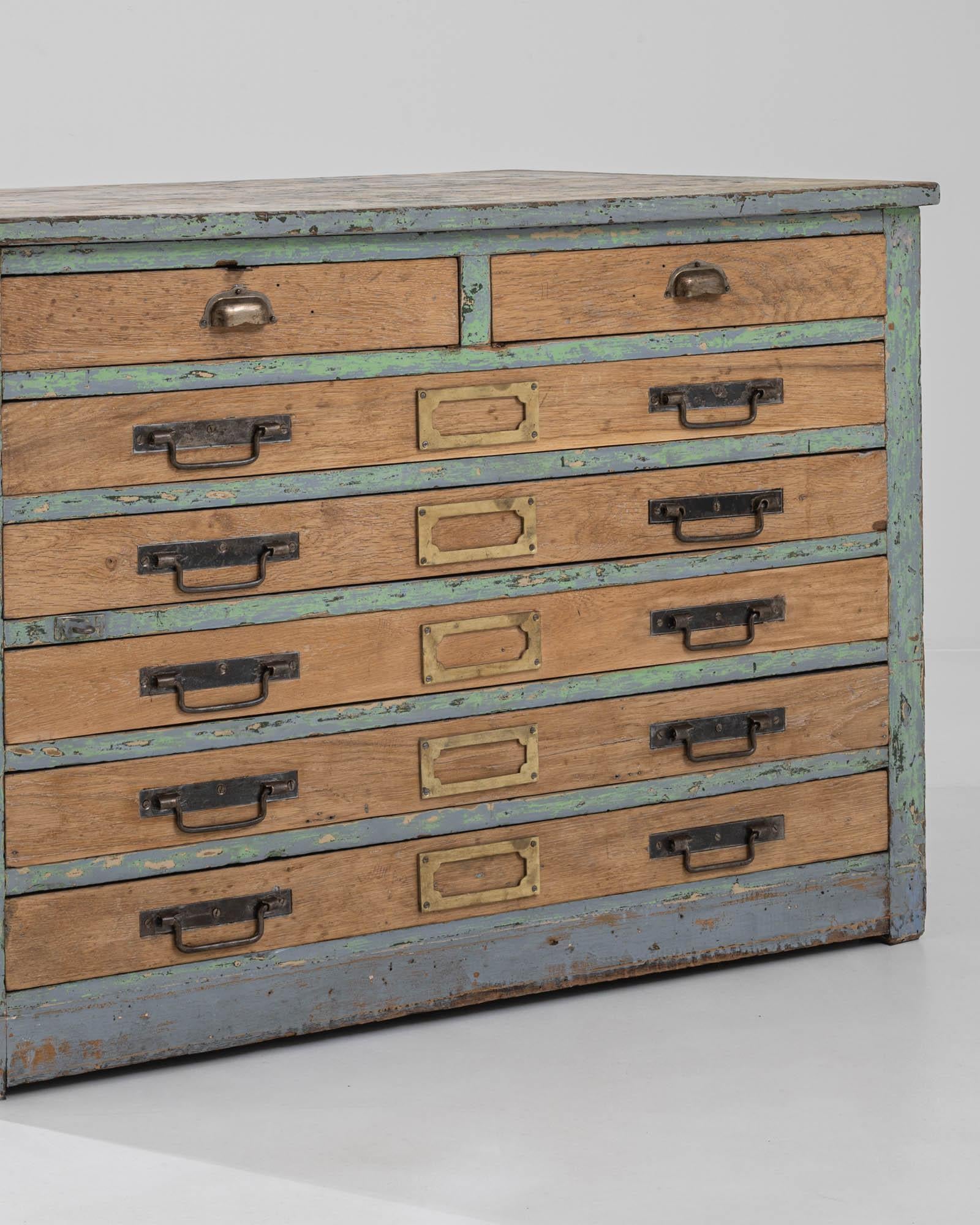 Turn of the Century French Flat File Drawer Chest For Sale 4