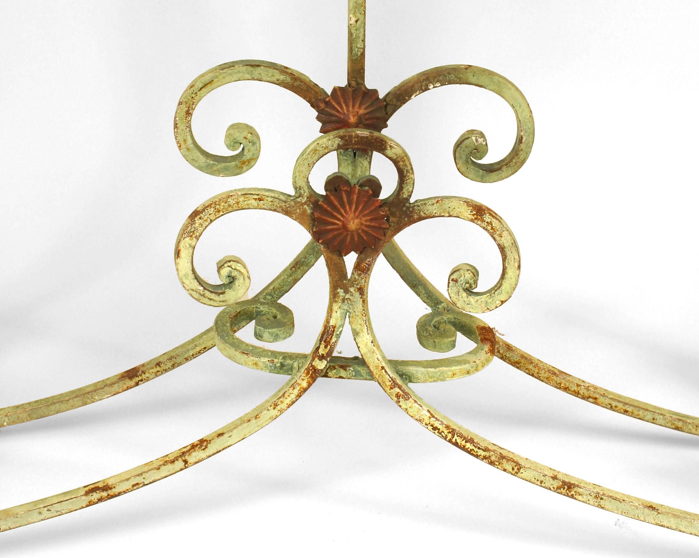 French Victorian Iron and Marble Console Table For Sale 3