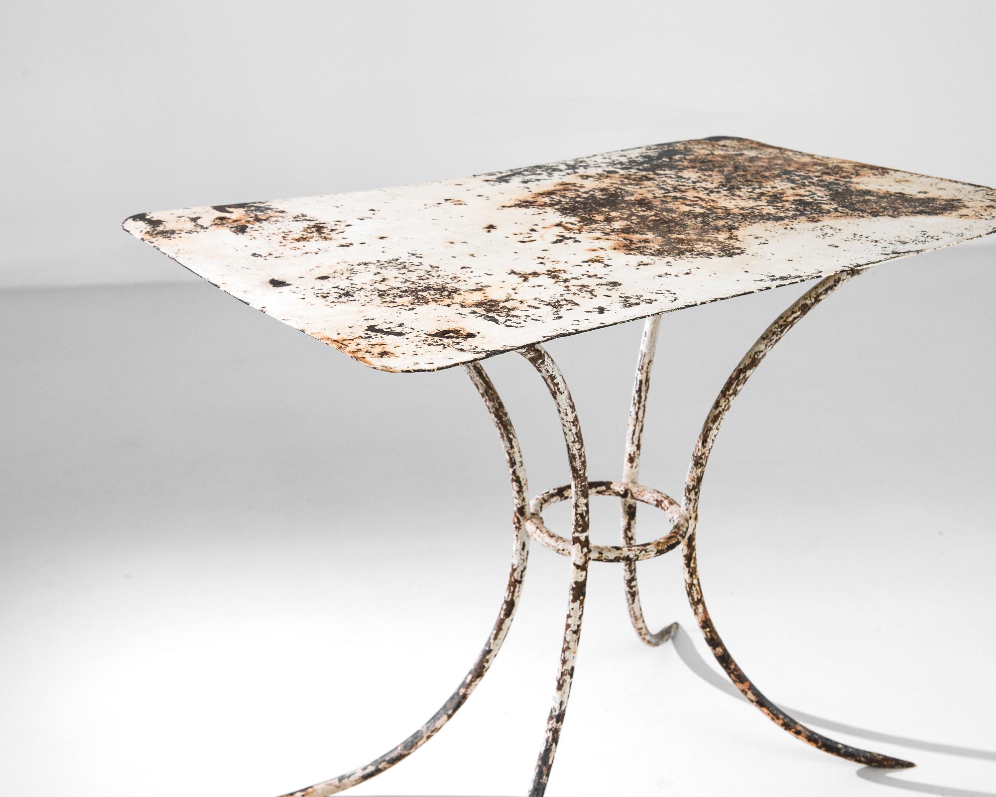 Turn of the Century French Metal Patinated Table In Good Condition For Sale In High Point, NC