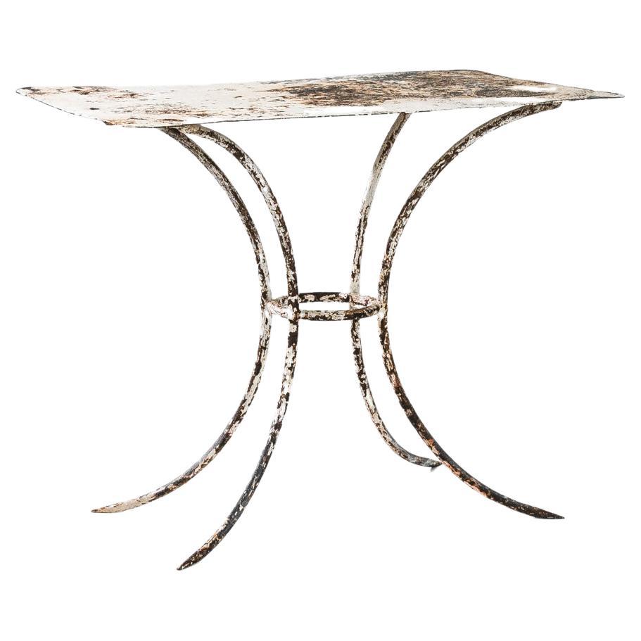 Turn of the Century French Metal Patinated Table For Sale