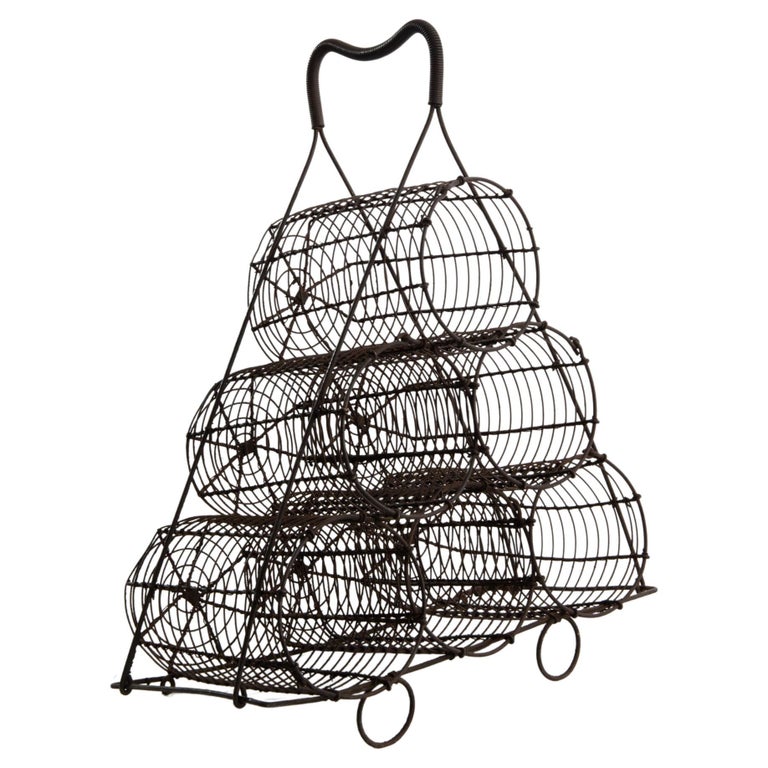 Turn of the Century French Metal Wine Rack For Sale at 1stDibs