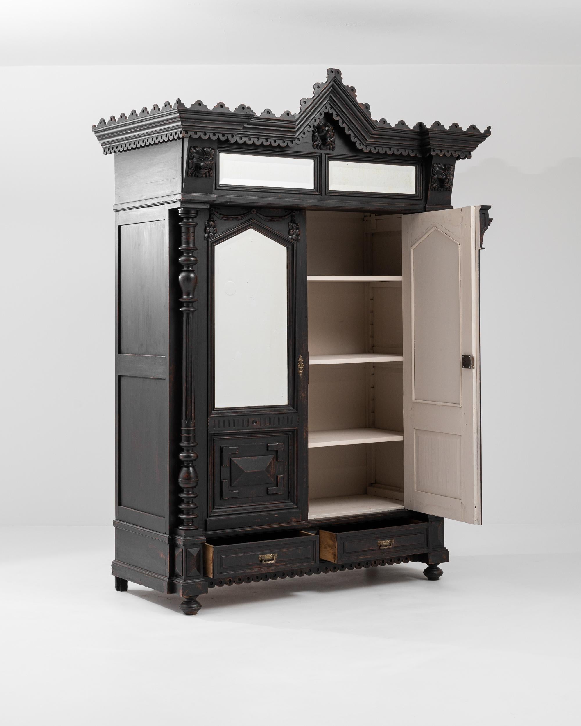 Mirror Turn of the Century French Neo-Rennaissance Cabinet For Sale