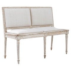Turn of the Century French Neoclassical Upholstered Bench