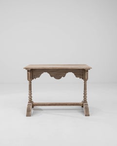 Table de bistrot en chêne français du début du siècle