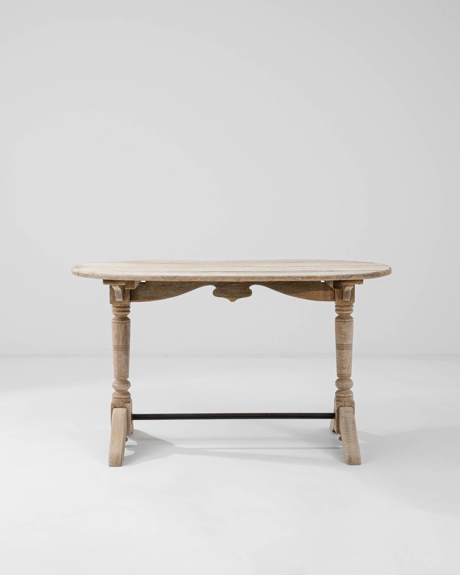 French Provincial Turn of the Century French Oak Bistro Table