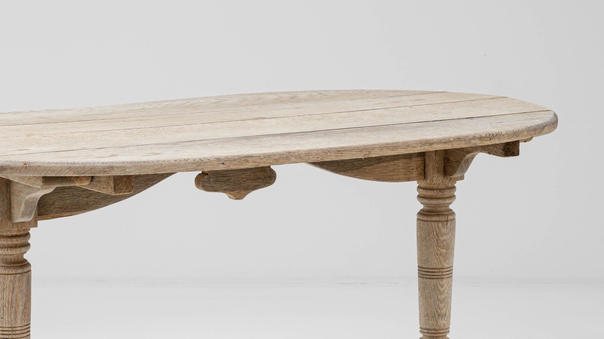 Turn of the Century French Oak Bistro Table 1