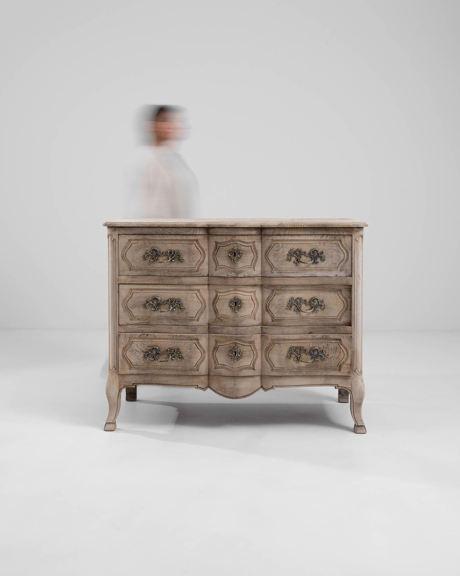French Provincial Turn of the Century French Oak Chest of Drawers