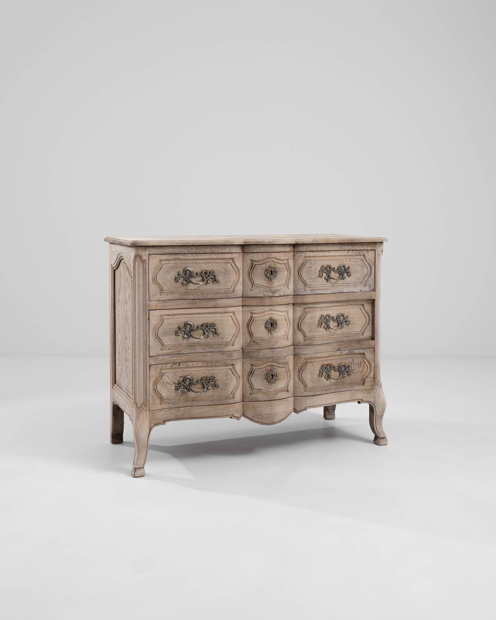 20th Century Turn of the Century French Oak Chest of Drawers