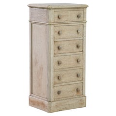 Turn of the Century French Oak Chest of Drawers with Marble Top