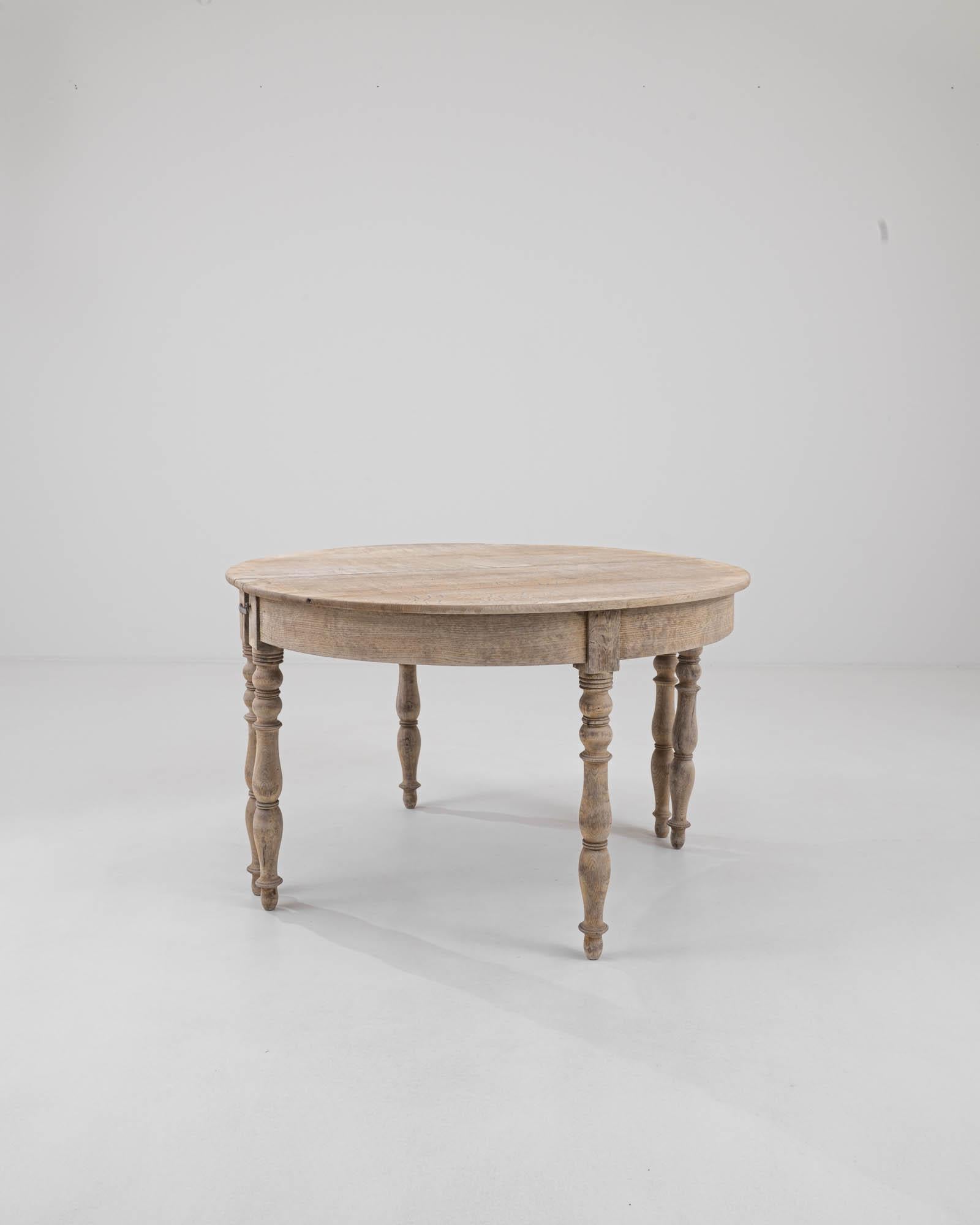 Bleached Turn of the Century French Oak Console Tables, a Pair