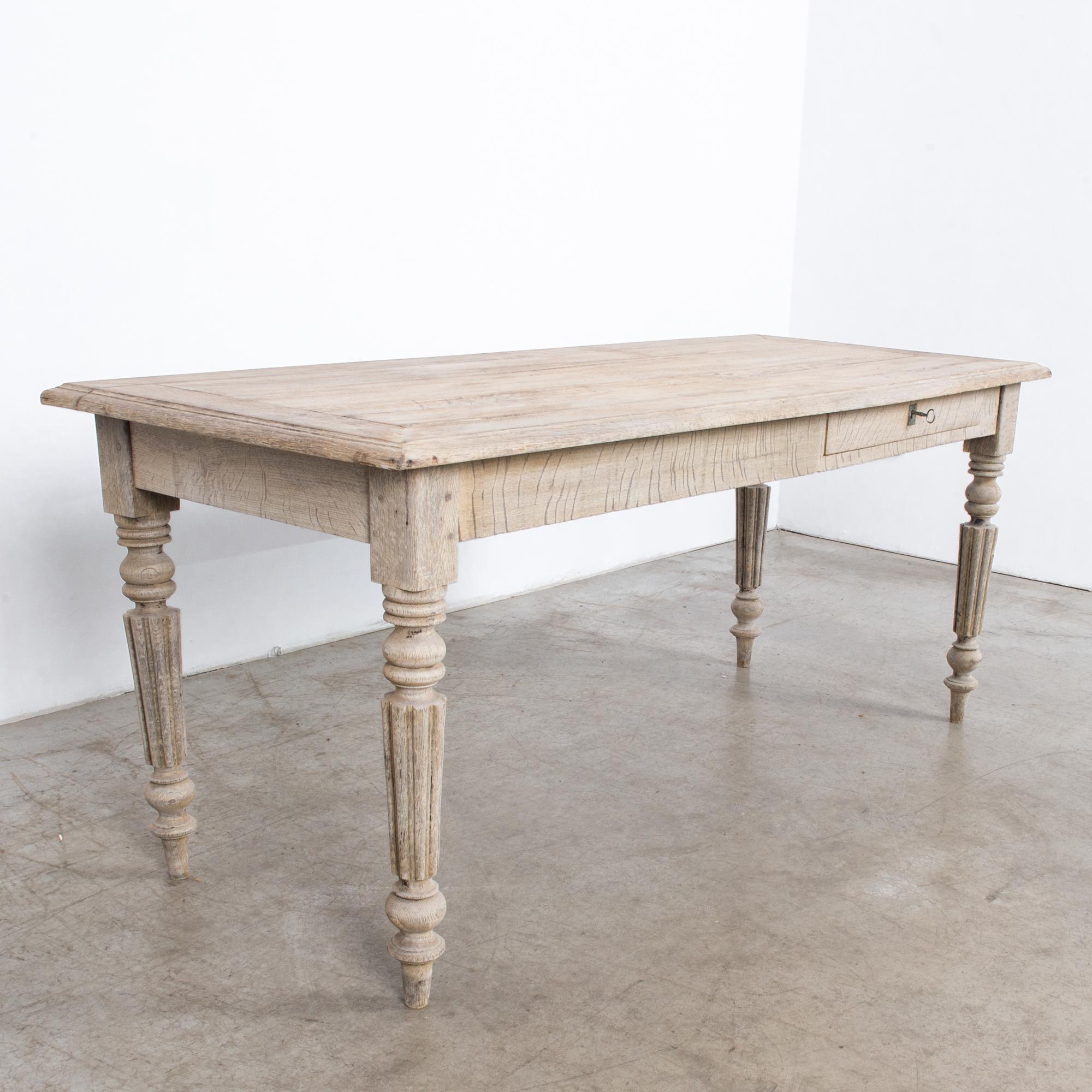 19th Century Turn of the Century French Oak Dining Table