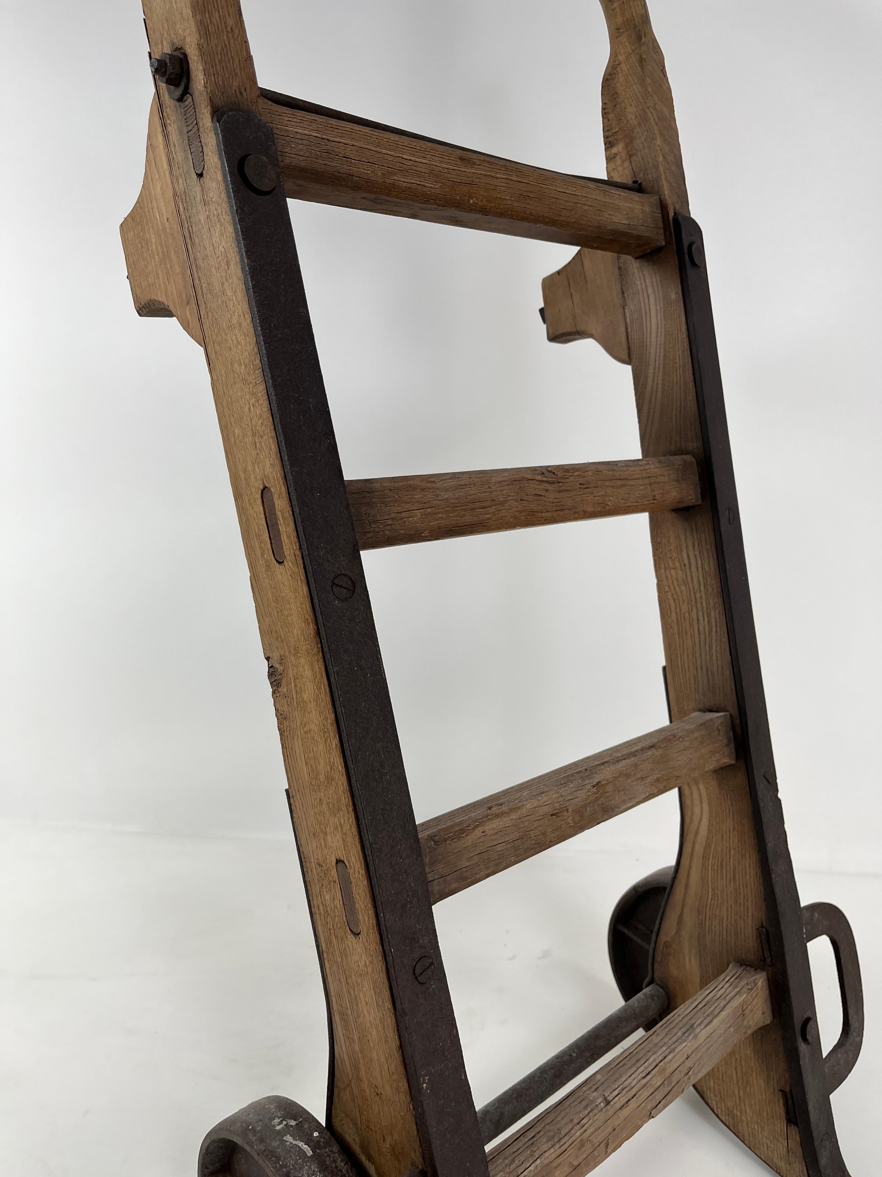 Turn-of-the-Century French Oak Dolly For Sale 4