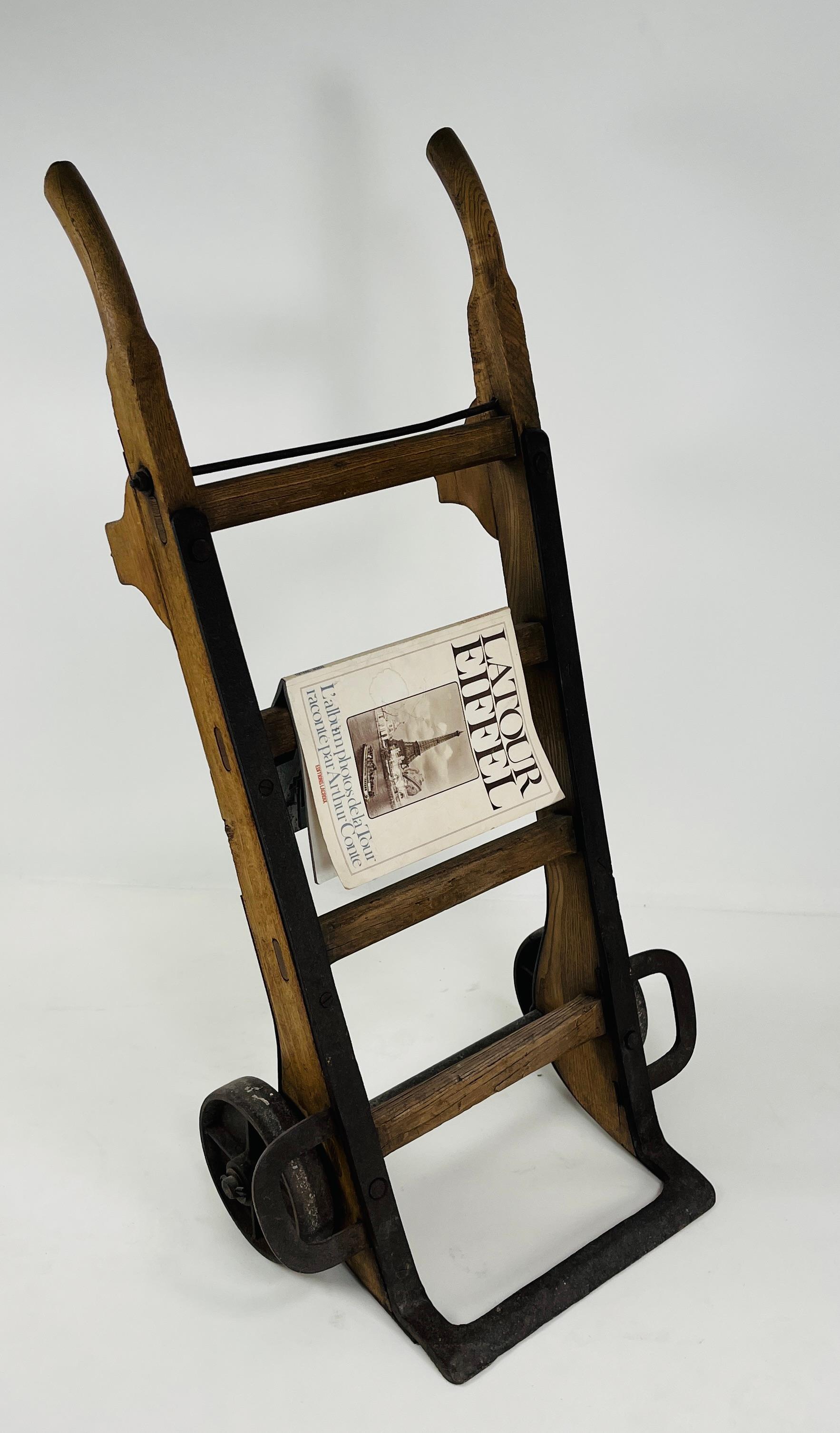 Industrial Turn-of-the-Century French Oak Dolly For Sale