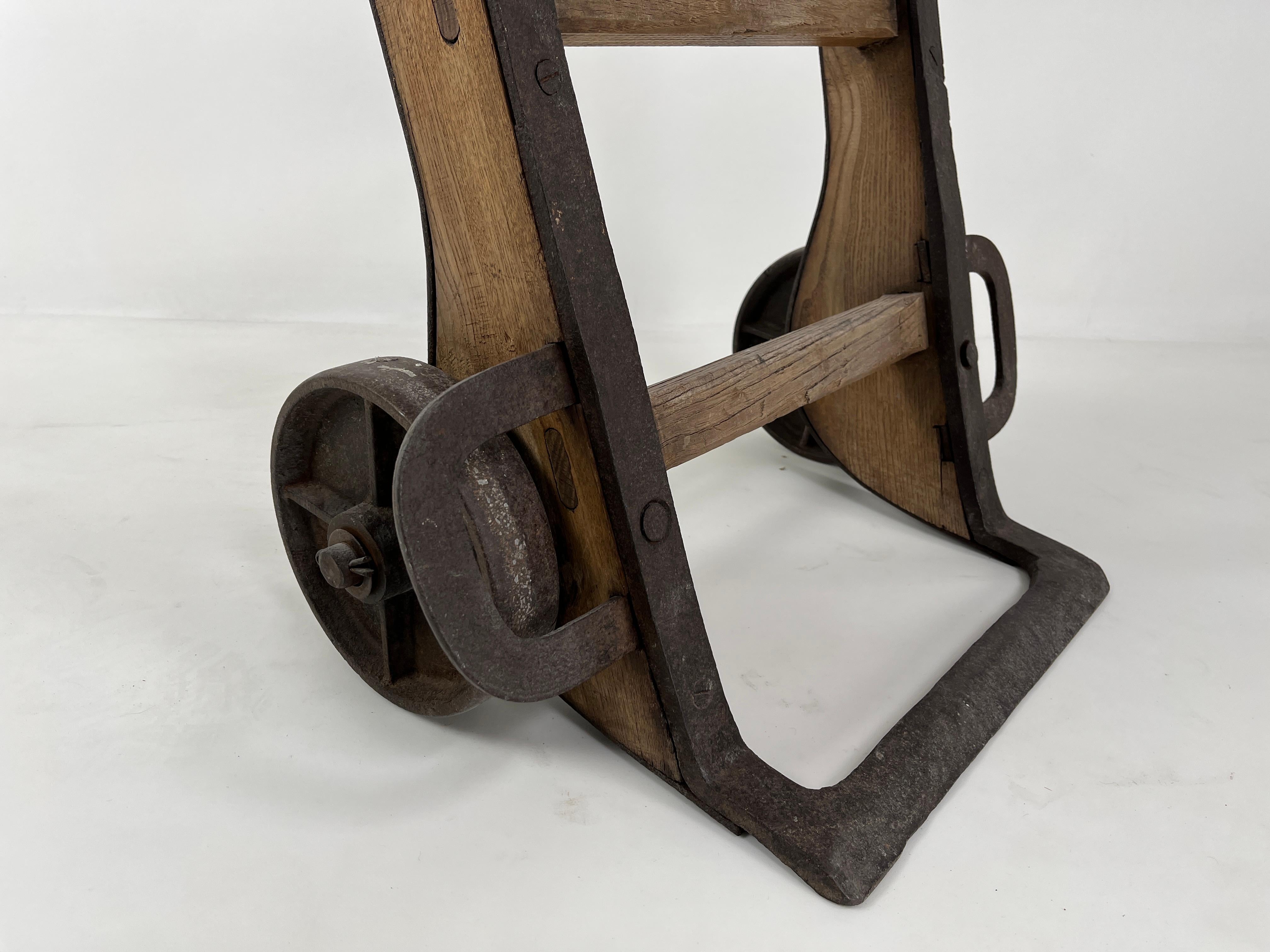 Turn-of-the-Century French Oak Dolly For Sale 3