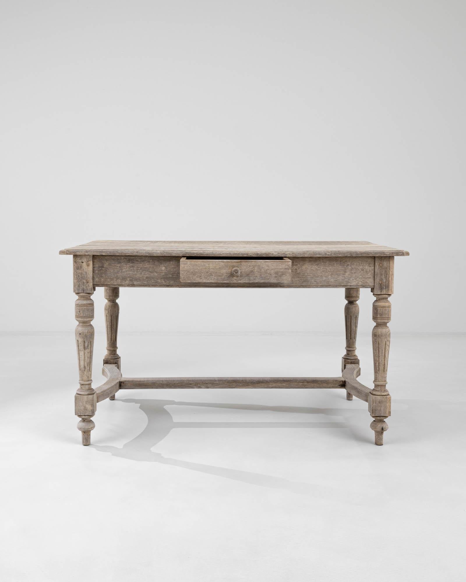 French Provincial Turn of the Century French Oak Table