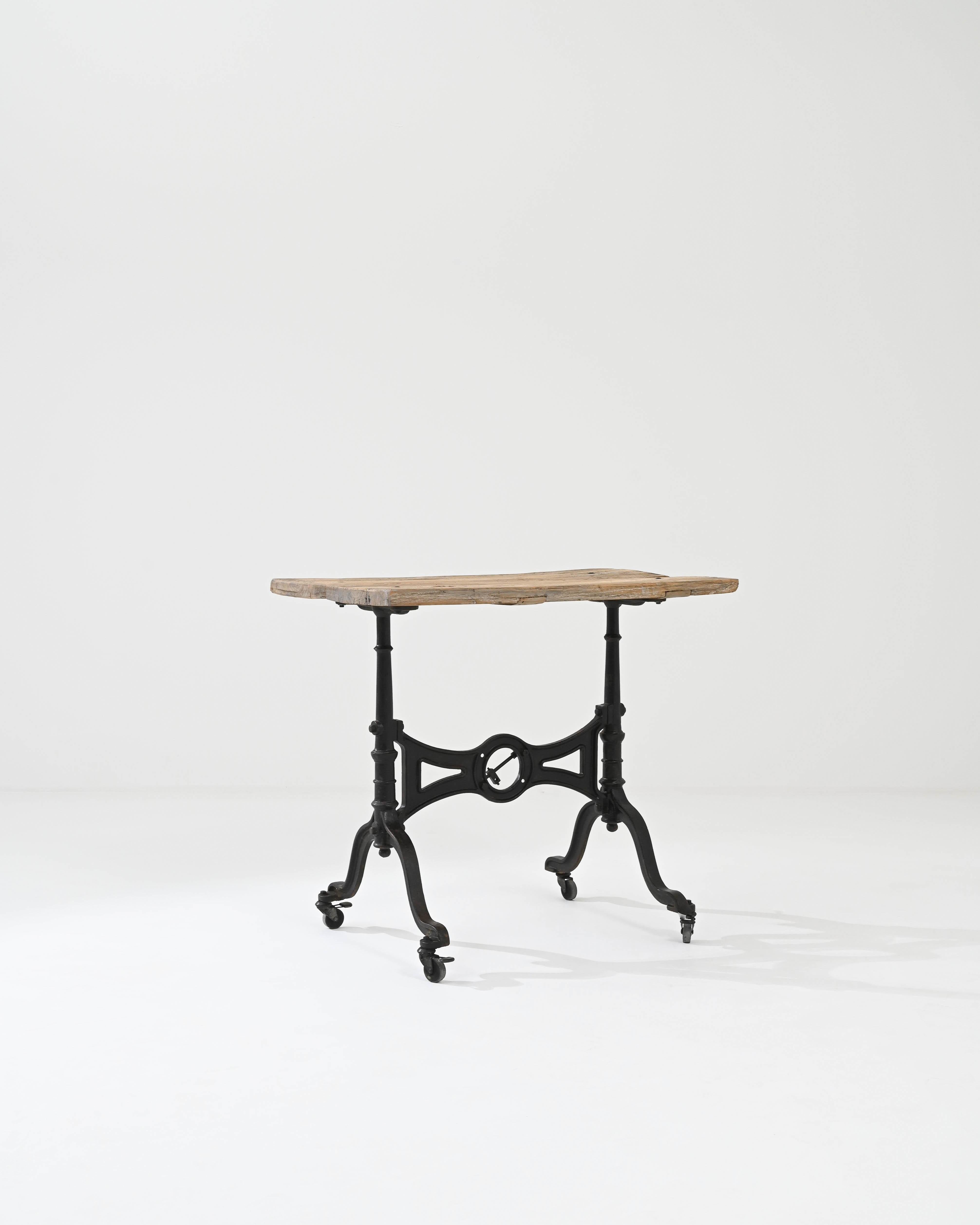 Industrial Turn of the Century French Side Table For Sale