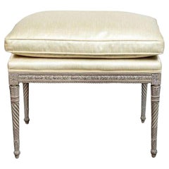 Antique Turn-of-the-Century, French, Spiral Leg Bench
