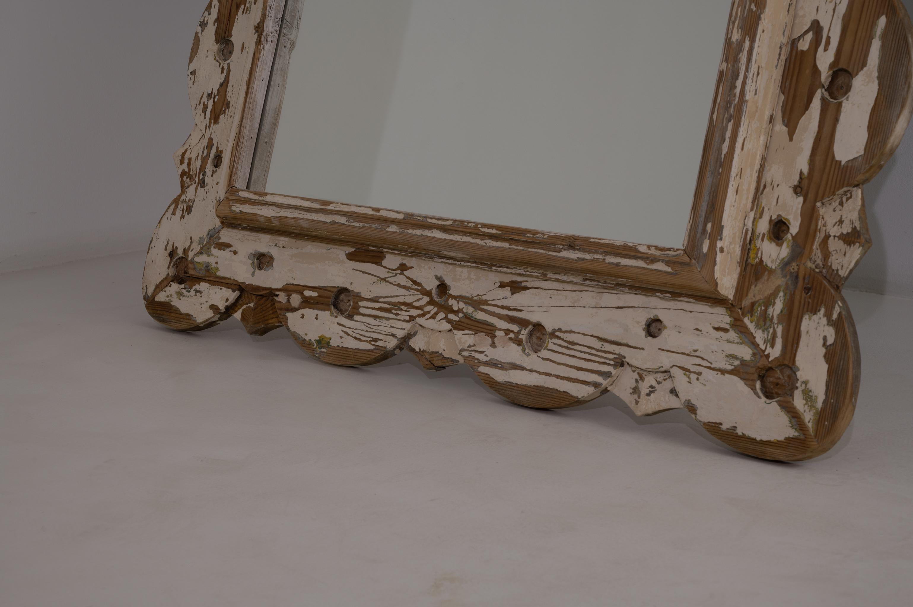 Turn of the Century French Tall Patinated Mirror 3