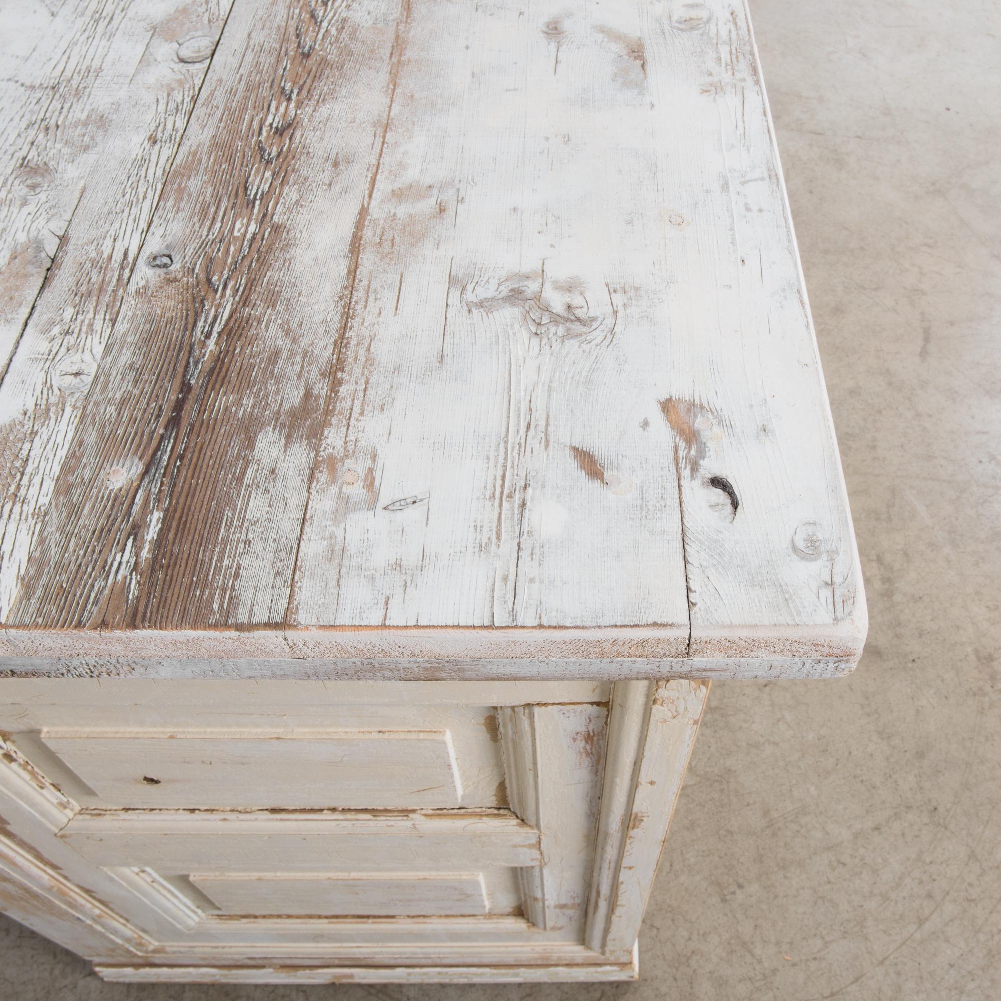Turn of the Century French White Painted Pine Bar 2