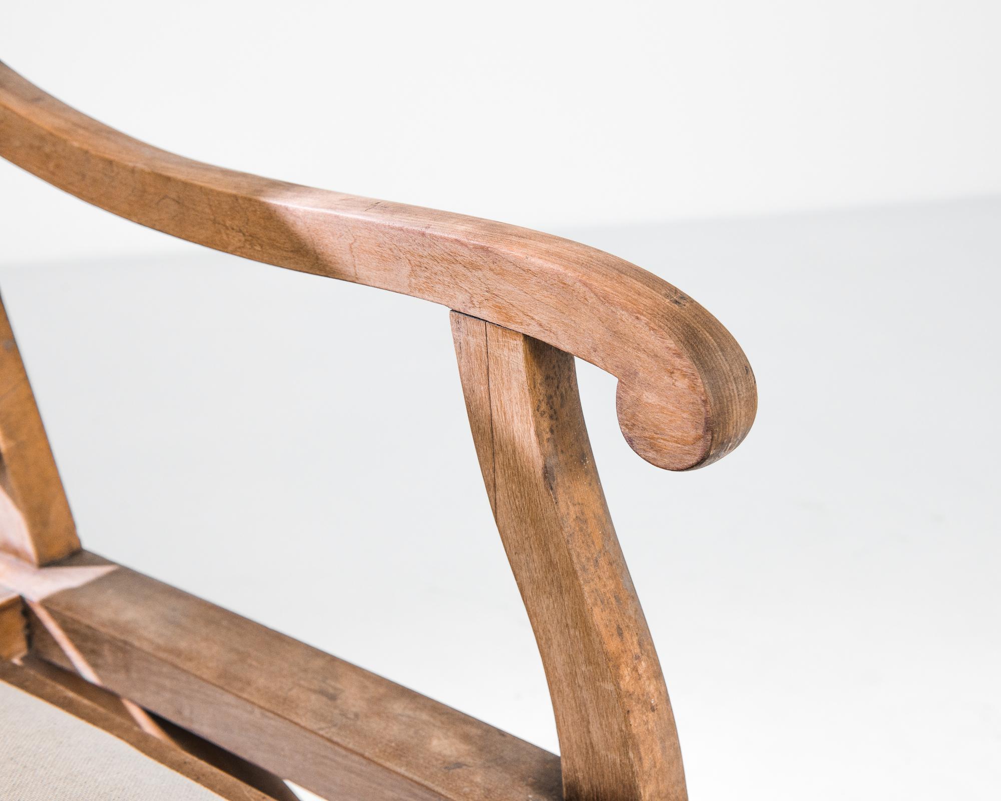 Early 20th Century Turn of the Century French Wooden Armchair by Mac Kain