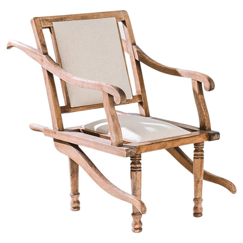 Turn of the Century French Wooden Armchair by Mac Kain